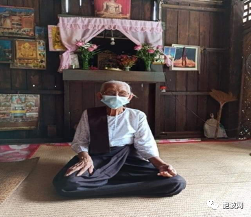 缅甸128岁的老奶奶去了