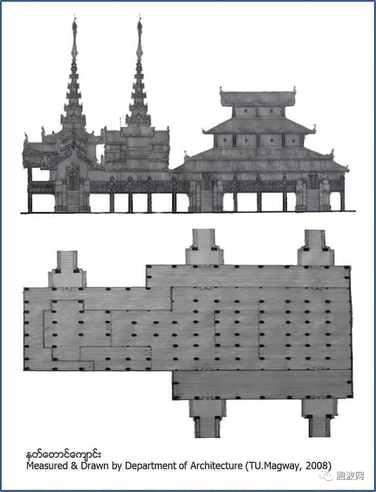 缅甸贡榜王朝时代的建筑古迹那宕姜