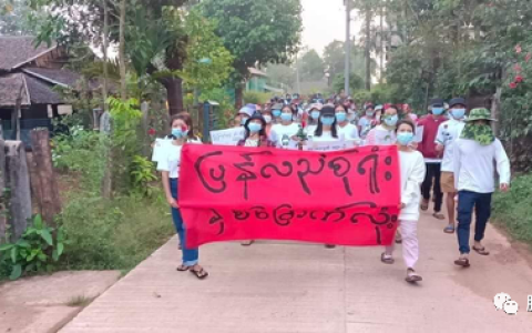缅甸今天“6个2”示威，好不热闹！