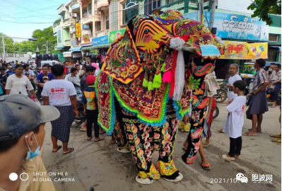 ​缅甸佛会中的胶瑟舞象
