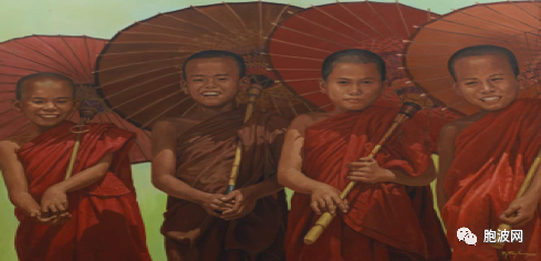 缅甸画家义卖作品