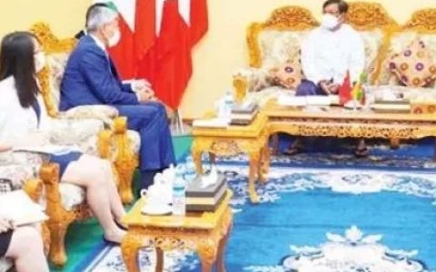 缅甸新电力部长会晤中国驻缅大使