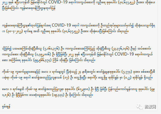 缅甸疫苗接种的最新数据