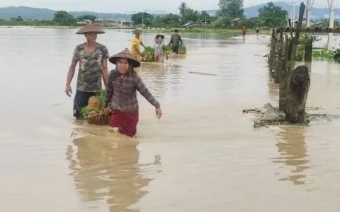 克钦邦瑞谷市降雨量创纪录