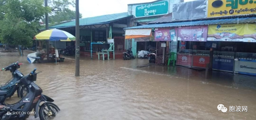 克钦邦瑞谷市降雨量创纪录