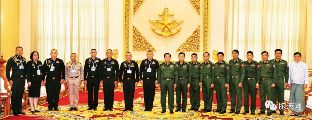 泰国皇家军队代表团团长与缅甸军方老大会晤