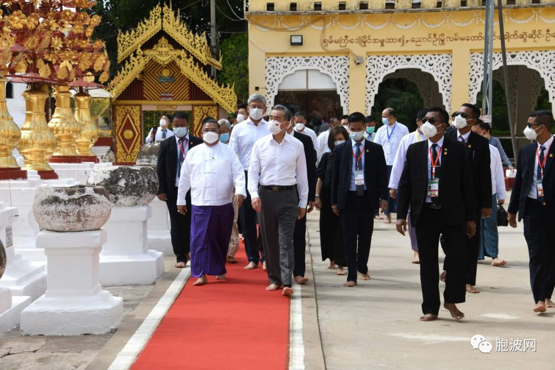 中国外长王毅在缅甸蒲甘的行程