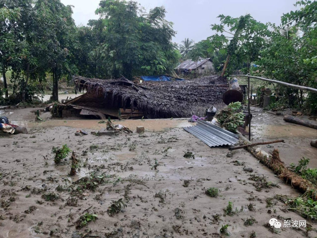 强降雨，恩多基地区一带村庄已成泽国水乡