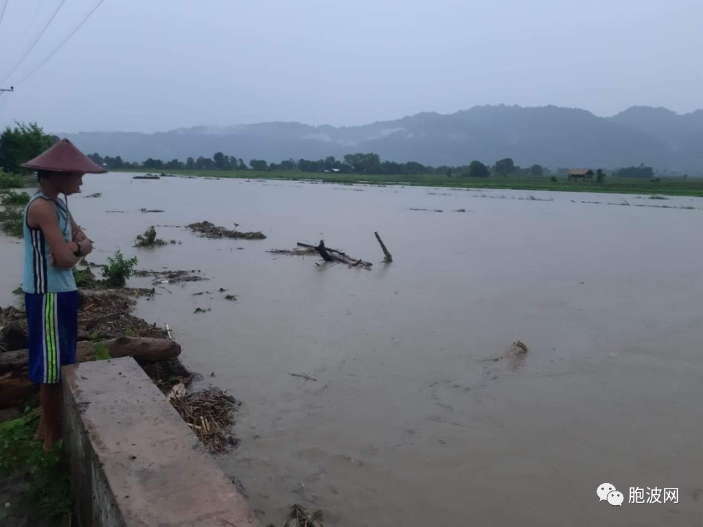 强降雨，恩多基地区一带村庄已成泽国水乡