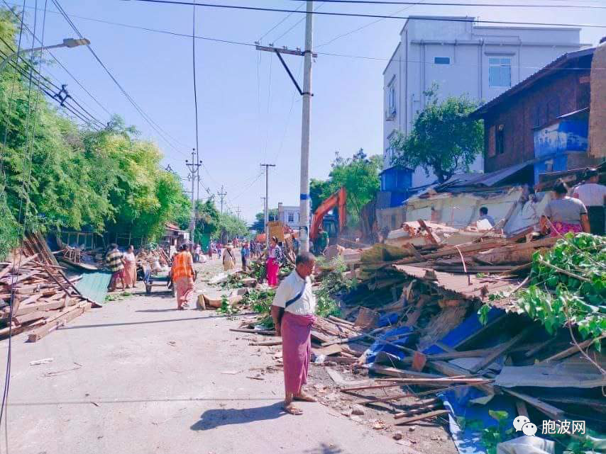 曼德勒欧波监狱旁非法占地房屋被清除