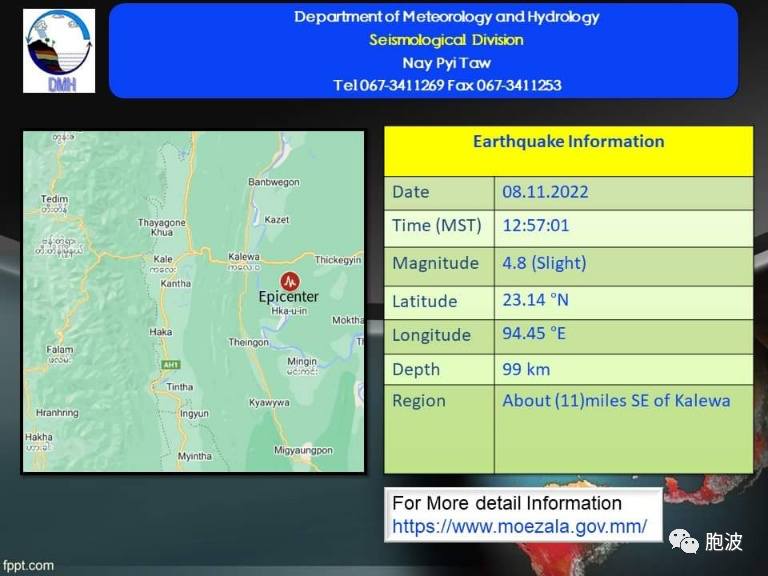 缅甸与尼泊尔的地震信息