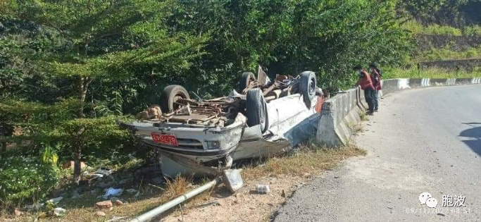 缅泰边境的亚洲公路发生严重车祸！