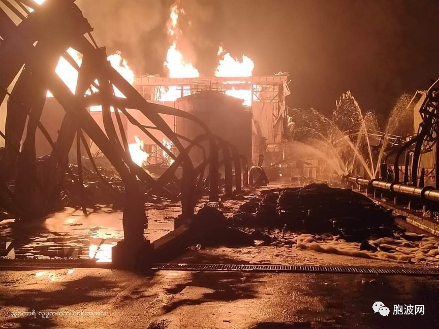 火神祝融下凡缅甸：昨晚仰光一家制酒厂发生大火，持续燃烧五小时！