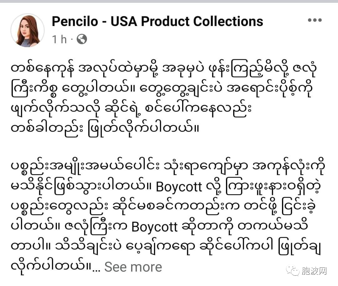 斑瑟漏的美国杂货店内竟出现反军方阵营宣布抵制的商品
