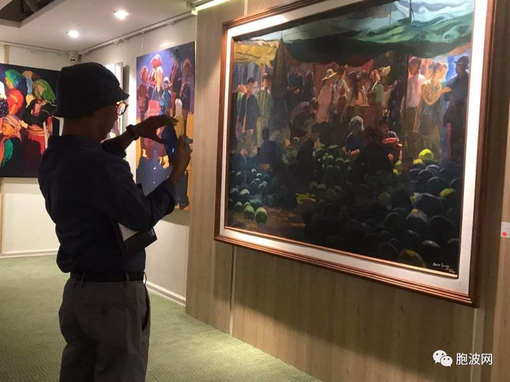 缅甸著名画家吴盛昂举办画展
