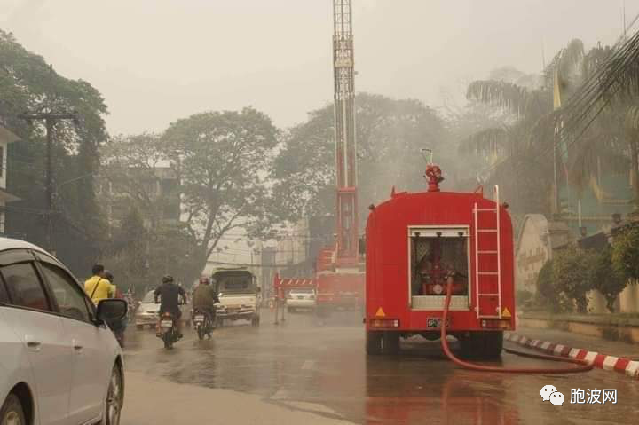 掸邦东部缅泰边境重镇大其力市雾霾污染严重！
