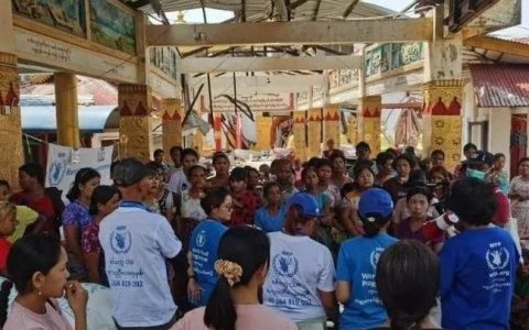 WFP世界粮食计划署为缅甸23万灾区难民提供的粮食支援已到位