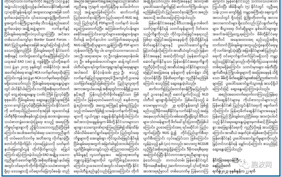 缅甸外交部长篇细述在泰国举行的缅甸事务协商会议