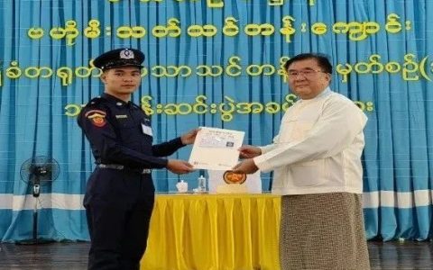 缅甸中央消防学院第三届中文班结业典礼如期举行
