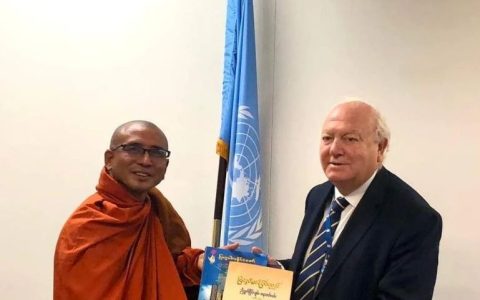 缅甸备受质疑的IBEC住持高僧与联合国文化联盟高管会晤