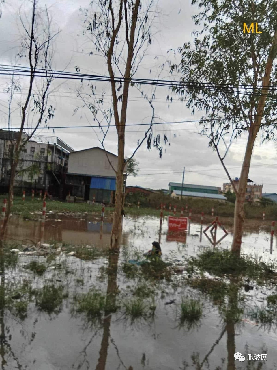 因天天有雨，导致仰光部分镇区成为泽国