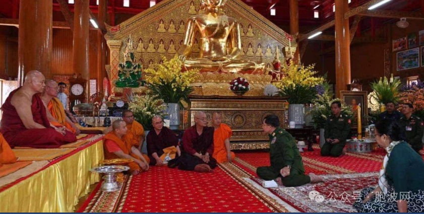 景栋双龙寺庙九旬高龄大师圆寂，掸邦麦鹏大师与泰国官员前来瞻仰参拜遗容