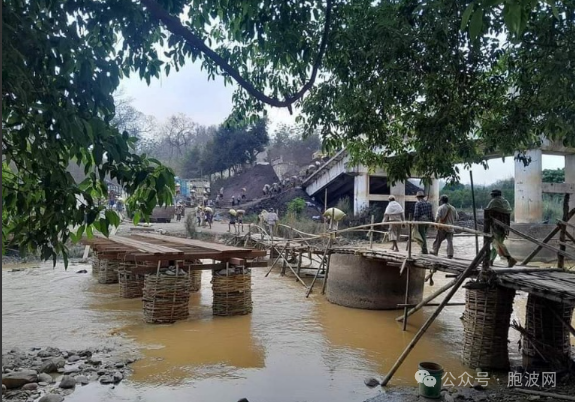 好消息：中缅边贸有望恢复！连接掸北迪波胶脉的金迪桥旁的临时桥梁已开通！