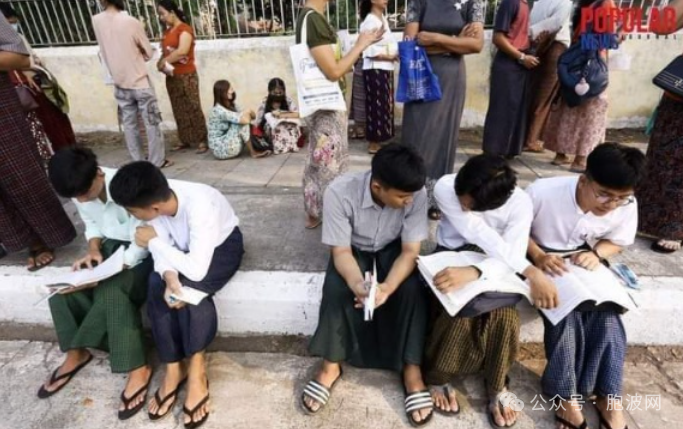 今天起缅甸全国范围内开始同步举行12年级制高考！