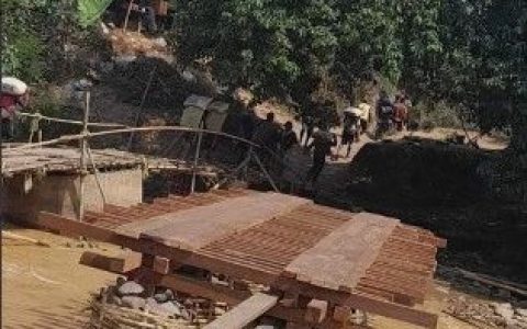 好消息：中缅边贸有望恢复！连接掸北迪波胶脉的金迪桥旁的临时桥梁已开通！