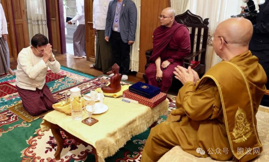 共同的佛教文化：柬埔寨僧王访缅并为缅甸祈祷