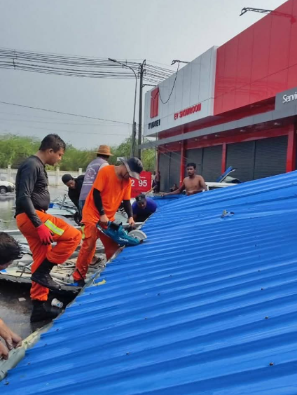 震后的曼德勒反常：狂风骤雨夹带冰雹外带强余震