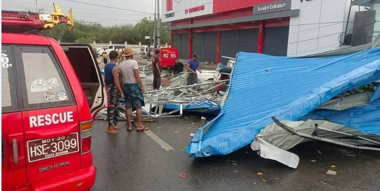震后的曼德勒反常：狂风骤雨夹带冰雹外带强余震