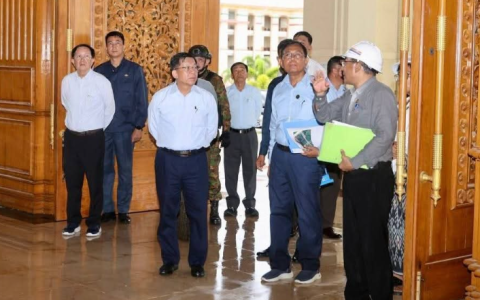 缅甸国会大厦建筑群因地震受损严重需维修