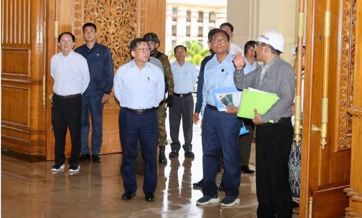 缅甸国会大厦建筑群因地震受损严重需维修