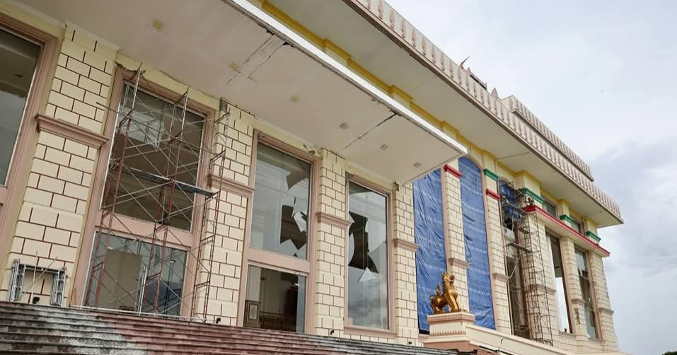 缅甸国会大厦建筑群因地震受损严重需维修